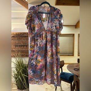 Darling Anthropologie dress with slip, size medium. Never worn.